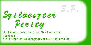 szilveszter perity business card